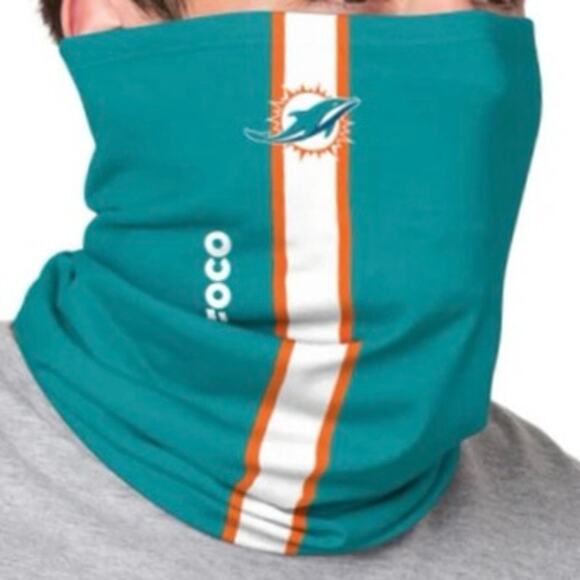 Miami Dolphins On-Field Sideline Logo Gaiter Scarf #2 - Picture 2 of 6